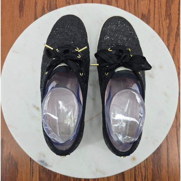 Kate Spade Keds X Kate Spade New York Black Glitter Sneakers - Picture 6 of 9
